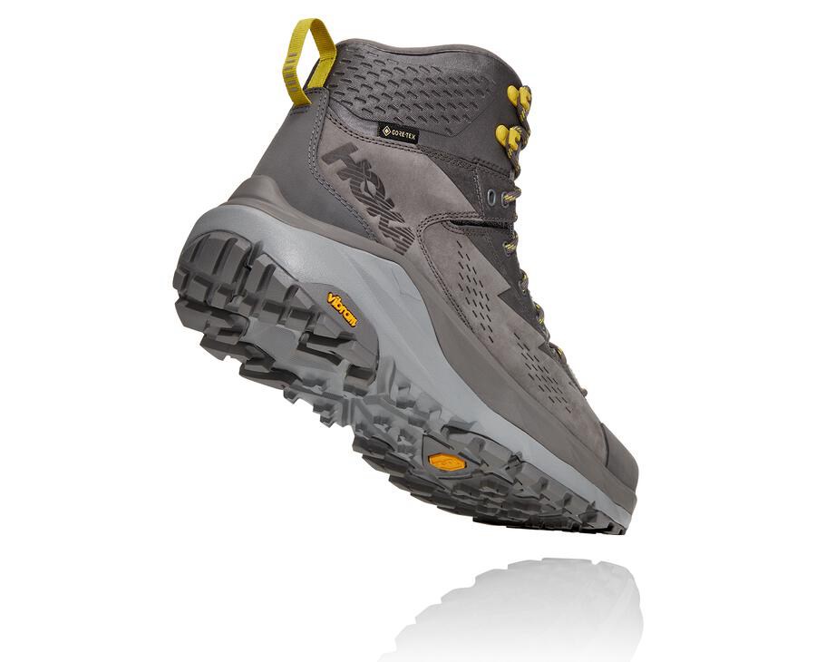 Hoka One One Yürüyüş Botları Erkek Gri - Kaha Gore-Tex - JW5401397